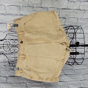 Free People Tan Jean Shorts